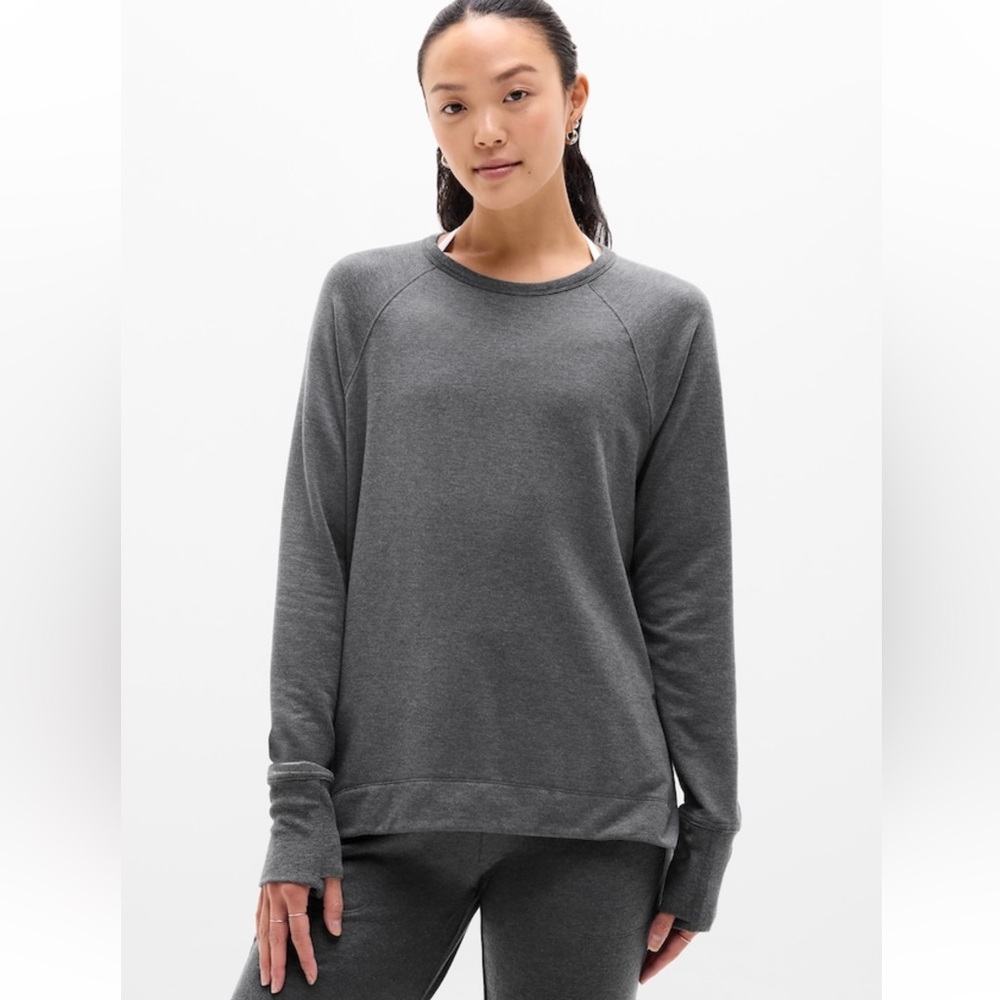 Athleta | Coaster Luxe Recover Sweatshirt | Charcoal Grey Heather | Size XS